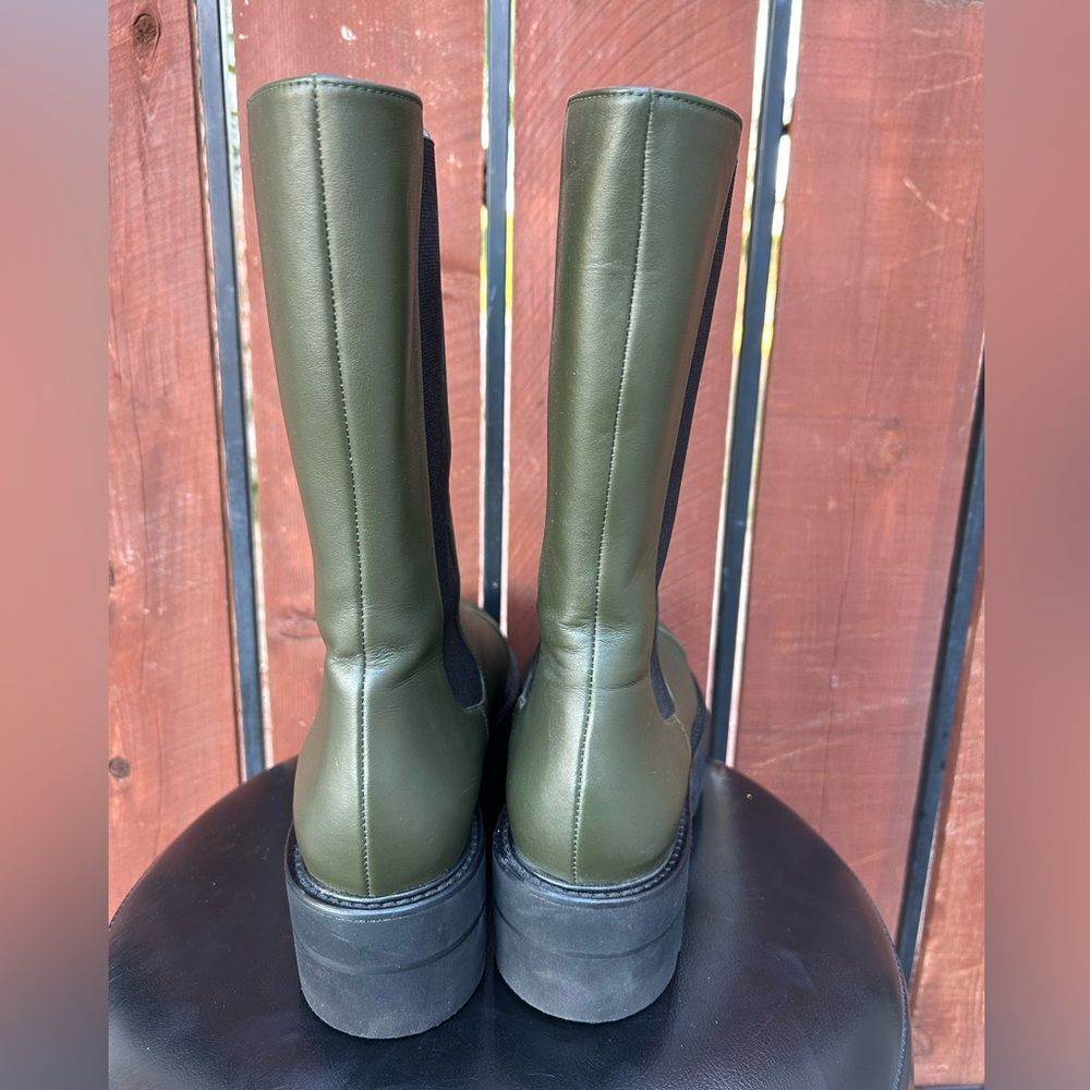 STUART WEITZMAN Womens 1-1/2" Platform Presley Boots 9 US Green - Picture 4 of 8